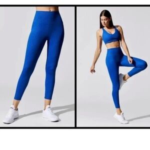 #228. Carbon38 Shine Powder 7/8 Legging - Cobalt Blue